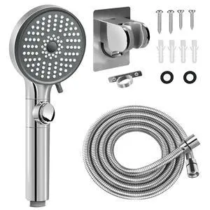 RV Shower Head with Hose, High Pressure 5 Mode Shower head Replacement, Showerheads for RV/Campers, Travel Trailer, Motorhome for Water Saving, Handheld Shower Head Holder and Hose, On Off Switch RV Shower Head with Hose, High Pressure 5 Mode Shower head Replacement, Showerheads for RV/Campers, Travel Trailer, Motorhome for Water Saving, Handheld Shower Head Holder and Hose, On Off Switch
