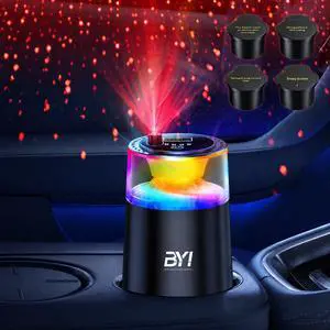 Smart Car Air Freshener with RGB Ambient Light, Galaxy Cloud Mist, Auto On/Off, Built-in Battery, Car Aroma Diffuser, Home, Office (4 Essential Oil Box), Long-Lasting Scent Smart Car Air Freshener with RGB Ambient Light, Galaxy Cloud Mist, Auto On/Off, Built-in Battery, Car Aroma Diffuser, Home, Office (4 Essential Oil Box), Long-Lasting Scent