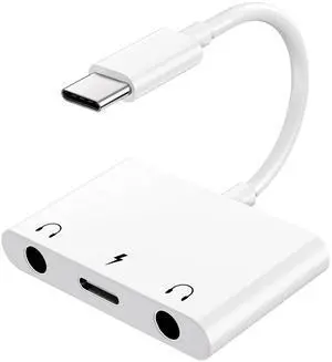 Headphone Adapter for iPad, Headphone Splitter for 2 Headphones,3 in 1 USB C to 3.5mm Jack Audio Adapter with 60W Fast Charging Compatible with S24/23 Ultra. Headphone Adapter for iPad, Headphone Splitter for 2 Headphones,3 in 1 USB C to 3.5mm Jack Audio Adapter with 60W Fast Charging Compatible with S24/23 Ultra.