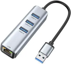 USB 3.0 to Ethernet Adapter,3-Port USB 3.0 Hub with RJ45 10/100/1000 Gigabit Ethernet Adapter Support Windows 10,8.1,Mac OS, Surface Pro,Linux,Chromebook and More USB 3.0 to Ethernet Adapter,3-Port USB 3.0 Hub with RJ45 10/100/1000 Gigabit Ethernet Adapter Support Windows 10,8.1,Mac OS, Surface Pro,Linux,Chromebook and More