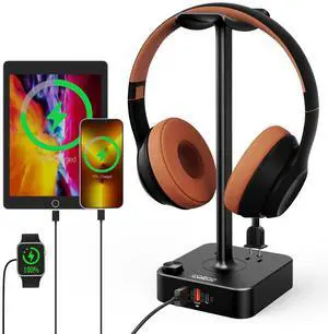 Headphone Stand with USB Charger Desktop Gaming Headset Holder Hanger with 3 USB Charging Station and 2 Outlets Power Strip,Suitable for Gaming, DJ,Wireless Earphone Display, Gamer Gifts for Men Headphone Stand with USB Charger Desktop Gaming Headset Holder Hanger with 3 USB Charging Station and 2 Outlets Power Strip,Suitable for Gaming, DJ,Wireless Earphone Display, Gamer Gifts for Men