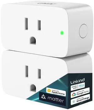 Matter Smart Plug, Work with Apple Home, Siri, Alexa, Google, SmartThings, Smart Outlet 15A/1800W Max, Smart Home Automation, APP Remote Control,Timer&Schedule, 2.4G Wi-Fi Only, 2 Pack Matter Smart Plug, Work with Apple Home, Siri, Alexa, Google, SmartThings, Smart Outlet 15A/1800W Max, Smart Home Automation, APP Remote Control,Timer&Schedule, 2.4G Wi-Fi Only, 2 Pack