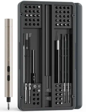 Mini Electric Screwdriver, 90 in 1 Precision Screwdriver Set Small Cordless Power Screwdriver with LED Light & 64 Magnetic Bits, Repair Tool for Phone Laptop Camera Watch Computer Mini Electric Screwdriver, 90 in 1 Precision Screwdriver Set Small Cordless Power Screwdriver with LED Light & 64 Magnetic Bits, Repair Tool for Phone Laptop Camera Watch Computer