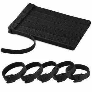 100pcs Cable Ties Reusable All-Black Wire Ties Cable Management Cord Ties Reusable for Electronics Hook and Loop Cable Ties for Computer 6 Inch 100pcs Cable Ties Reusable All-Black Wire Ties Cable Management Cord Ties Reusable for Electronics Hook and Loop Cable Ties for Computer 6 Inch