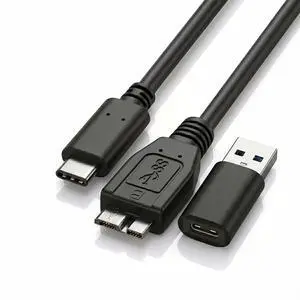 External Hard Drive Cable 1.6FT,Micro B 3.0 to USB C/A External Hard Drive Cable 1.6FT,Micro B 3.0 to USB C/A