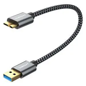 Micro USB 3.0 Cable 1FT, 5Gbps USB A Male to Micro B Hard Drive Cable Compatible with Galaxy S5, Note 3, Toshiba Canvio, Camera, Hard Drive Micro USB 3.0 Cable 1FT, 5Gbps USB A Male to Micro B Hard Drive Cable Compatible with Galaxy S5, Note 3, Toshiba Canvio, Camera, Hard Drive
