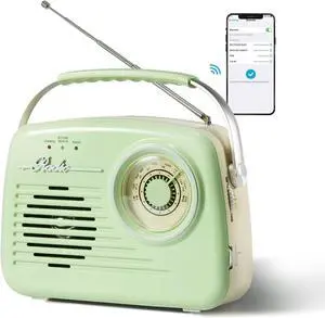 Radios Portable AM FM, Bluetooth Speaker Portable Radio, Support USB/SD Card/Headphone Jack Playing for Home/Outdoor, Small Gifts for Seniors ElderlyGreen-Power Plug or 4 x C Battery Radios Portable AM FM, Bluetooth Speaker Portable Radio, Support USB/SD Card/Headphone Jack Playing for Home/Outdoor, Small Gifts for Seniors ElderlyGreen-Power Plug or 4 x C Battery