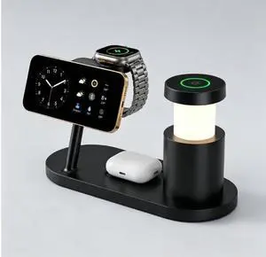 Qi2 25W 4-in-1 Fast Charging Stand with Night Light for Samsung and Apple Device 17e/17/16/15/14/13/12/Air Series, Apple Watch &AirPods (black) Qi2 25W 4-in-1 Fast Charging Stand with Night Light for Samsung and Apple Device 17e/17/16/15/14/13/12/Air Series, Apple Watch &AirPods (black)