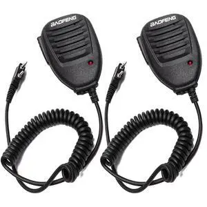 Microphone | Radio Accessories | Radio mic | Speaker mic |Universal Police Walkie Talkie Microphone - Compatible with Baofeng UV-5R,BF-F8HP, UV-5R Pro,UV-K5, AR-152 and More Ham Radios (2pcs) Microphone | Radio Accessories | Radio mic | Speaker mic |Universal Police Walkie Talkie Microphone - Compatible with Baofeng UV-5R,BF-F8HP, UV-5R Pro,UV-K5, AR-152 and More Ham Radios (2pcs)