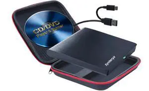 External CD DVD Drive, USB-A & USB-C CD Burner for Laptop, PC & Mac External CD DVD Drive, USB-A & USB-C CD Burner for Laptop, PC & Mac
