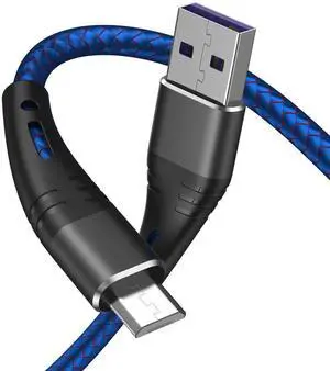 Micro USB Cable 6ft Android Phone Charger 2-Pack Long Premium Nylon Braided Fast Durable Charging Cord for Samsung Galaxy S7 S6 Edge J7 S5,Note 5 4,LG,HTC,Sony,Xbox One, PS4,Kindle,MP3,Tablet(Blue) Micro USB Cable 6ft Android Phone Charger 2-Pack Long Premium Nylon Braided Fast Durable Charging Cord for Samsung Galaxy S7 S6 Edge J7 S5,Note 5 4,LG,HTC,Sony,Xbox One, PS4,Kindle,MP3,Tablet(Blue)