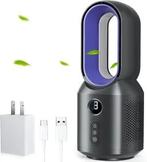 13 Inch Desk Fan Bladeless, Small Table Fan, Small Office Fan with 3 Speeds and Night Light, Quiet Desktop Fan for Personal, Bedroom, Office, Nightstand 13 Inch Desk Fan Bladeless, Small Table Fan, Small Office Fan with 3 Speeds and Night Light, Quiet Desktop Fan for Personal, Bedroom, Office, Nightstand