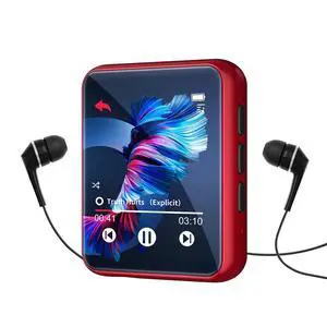 MP3 Player Bluetooth 5.3 Full Touch Screen Color Screen mini MP3 Player, HiFi Lossless Music Player with Speakers, FM Radio, Recording, Support up to 128GB (red) MP3 Player Bluetooth 5.3 Full Touch Screen Color Screen mini MP3 Player, HiFi Lossless Music Player with Speakers, FM Radio, Recording, Support up to 128GB (red)