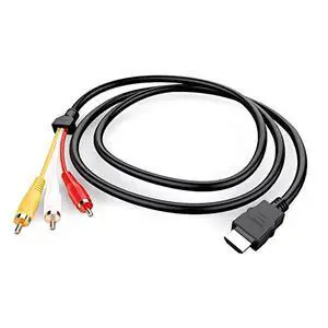 HDMI Cable 5ft/1.5m 1080P HDMI Male to 3 Video Audio AV Cable Connector Adapter Transmitter for VCD DVD TV HDTV HDMI Cable 5ft/1.5m 1080P HDMI Male to 3 Video Audio AV Cable Connector Adapter Transmitter for VCD DVD TV HDTV
