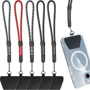 Cell Phone Lanyard, 5 Pack Adjustable Phone Wrist Strap with 5 Pack Tether Tab fit iPhone and Most Cell Phones Cell Phone Lanyard, 5 Pack Adjustable Phone Wrist Strap with 5 Pack Tether Tab fit iPhone and Most Cell Phones