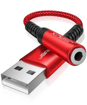 USB to 3.5mm Jack Audio AdapterUSB to Audio Jack Adapter Headset TRRS 4-Pole Female, External Stereo Sound Card for Headphone, Mac, PS4, PC, Laptop, Desktops and More -Grey/0.6FT USB to 3.5mm Jack Audio AdapterUSB to Audio Jack Adapter Headset TRRS 4-Pole Female, External Stereo Sound Card for Headphone, Mac, PS4, PC, Laptop, Desktops and More -Grey/0.6FT