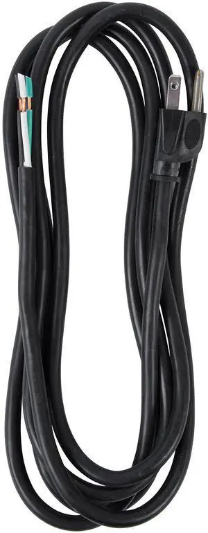 PS913163 9 ft 16/3 SJTW Replacement Power Cord, 13A 125V Heavy Duty Appliance & Power Tool Cord with NEMA 5-15 Plug & Pigtail End, Black (Formerly: Bergen) PS913163 9 ft 16/3 SJTW Replacement Power Cord, 13A 125V Heavy Duty Appliance & Power Tool Cord with NEMA 5-15 Plug & Pigtail End, Black (Formerly: Bergen)