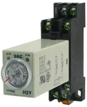 AC 110V Delay Timer Time Relay DPDT 0-60S Second & Base Socket H3Y-2 (AC 110 V) AC 110V Delay Timer Time Relay DPDT 0-60S Second & Base Socket H3Y-2 (AC 110 V)