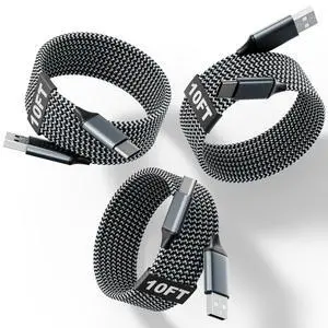 10FT USB to UAB C Cable,3Pack USB A to USB C 10FT Fast Charging Braided Cable for iPhone 17/16/15,Car Carplay Cable Upgraded Extra Durable USB to USB C Cord for iPhone 17 16 15,Galaxy S26/S25 and more 10FT USB to UAB C Cable,3Pack USB A to USB C 10FT Fast Charging Braided Cable for iPhone 17/16/15,Car Carplay Cable Upgraded Extra Durable USB to USB C Cord for iPhone 17 16 15,Galaxy S26/S25 and more
