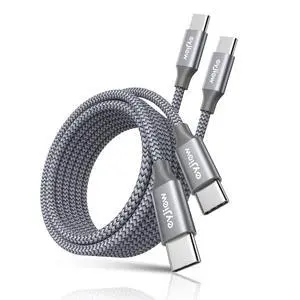 Long USB C to USB C Cable 12 FT, 2-Pack 60W PD Type C to C Cord Fast Charging Braided for iPhone 17 16 15 Pro Max, for MacBook/iPad, Galaxy S25 S24 S23 S22 S21 S20 Ultra Long USB C to USB C Cable 12 FT, 2-Pack 60W PD Type C to C Cord Fast Charging Braided for iPhone 17 16 15 Pro Max, for MacBook/iPad, Galaxy S25 S24 S23 S22 S21 S20 Ultra
