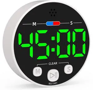 Large LED Digital Timer, Magnetic Countdown Loud Timer for Kitchen Cooking, Classroom Whiteboard, Kids, Toddler, Game, Productivity, Focus, Work, Task, Office, Meeting Small, Simple, Visual, Green Large LED Digital Timer, Magnetic Countdown Loud Timer for Kitchen Cooking, Classroom Whiteboard, Kids, Toddler, Game, Productivity, Focus, Work, Task, Office, Meeting Small, Simple, Visual, Green