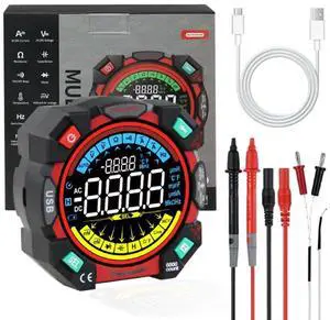 Portable Digital Multimeter Tester 6000 Counts VA Display Auto-Ranging Multifunction Voltage Current Meter Measures AC/DC Volt/Current, Resistance, Capacitance, Temperature,Live Wire Detector Portable Digital Multimeter Tester 6000 Counts VA Display Auto-Ranging Multifunction Voltage Current Meter Measures AC/DC Volt/Current, Resistance, Capacitance, Temperature,Live Wire Detector