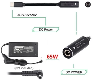 7.4mm Laptop Charging Adapter Female DC 7.4 x 5.0mm to Male Type C for Dell 65W USB-C Laptop Charger XPS and Latitude 5000 Laptop Charger, Silver (Pack of 2) 7.4mm Laptop Charging Adapter Female DC 7.4 x 5.0mm to Male Type C for Dell 65W USB-C Laptop Charger XPS and Latitude 5000 Laptop Charger, Silver (Pack of 2)