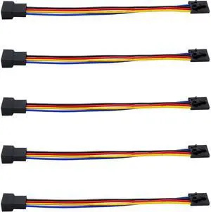 5Pcs 5Pin to 4Pin Fan Adapter Cable,PC CPU Fan Connector Converter Interface Conversion Line,for 4 Pin Temperature Control Fan Header or 3 Pin Silent Fan,6.7inch/17cm 5Pcs 5Pin to 4Pin Fan Adapter Cable,PC CPU Fan Connector Converter Interface Conversion Line,for 4 Pin Temperature Control Fan Header or 3 Pin Silent Fan,6.7inch/17cm