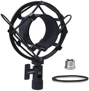 Universal Microphone Shock Mount, Mic Clip Holder for Diameter 47mm-53mm Mic Anti Vibration Adjustable High Isolation Shock Mount Universal Microphone Shock Mount, Mic Clip Holder for Diameter 47mm-53mm Mic Anti Vibration Adjustable High Isolation Shock Mount