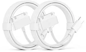 USB C to 30 Pin Cable for iPhone 4, 2 PackApple MFi Certified 3.3Feet USB Type-C to 30-Pin Charging & Data Sync Cord Compatible with iPhone 4/4S/3GS, iPad 1/2/3, iPod Classic/Nano/Touch (White) USB C to 30 Pin Cable for iPhone 4, 2 PackApple MFi Certified 3.3Feet USB Type-C to 30-Pin Charging & Data Sync Cord Compatible with iPhone 4/4S/3GS, iPad 1/2/3, iPod Classic/Nano/Touch (White)