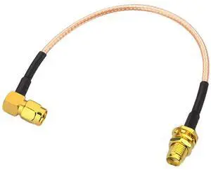 WiFi Antenna Extension Cable SMA Male Right Angle to SMA Female Bulkhead Jack RG316 Cable 30cm 12 inch for WiFi Router Security IP Camera Monitor Mini PCIE WiFi Antenna Extension Cable SMA Male Right Angle to SMA Female Bulkhead Jack RG316 Cable 30cm 12 inch for WiFi Router Security IP Camera Monitor Mini PCIE