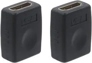 HDMI Coupler HDMI Female to Female Connector 3D 4K Extension Adapter Compatible with PCs and Xbox OneWall-Mounted TVs and TV Sticks, 2-Pack HDMI Coupler HDMI Female to Female Connector 3D 4K Extension Adapter Compatible with PCs and Xbox OneWall-Mounted TVs and TV Sticks, 2-Pack