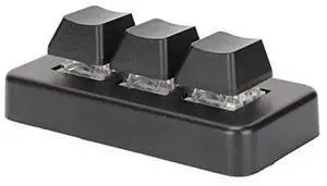 3 Key Keypad, ABS RGB Backlit Mini 3 Keys USB Interface Keypad Mechanical Programmable Plug and Play Macro Keypad for Computer (Black) 3 Key Keypad, ABS RGB Backlit Mini 3 Keys USB Interface Keypad Mechanical Programmable Plug and Play Macro Keypad for Computer (Black)