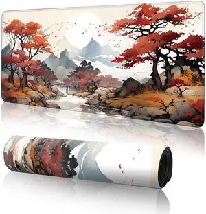 Cherry Blossom XL Mouse Pad,Large Mouse Pad Gaming 31.5 x 11.8 in Mouse Mat Desk Pad,Extended Keyboard Mousepad Large Desk Mat with Non-Slip Rubber Base and Stitched Edge for Home Office Cherry Blossom XL Mouse Pad,Large Mouse Pad Gaming 31.5 x 11.8 in Mouse Mat Desk Pad,Extended Keyboard Mousepad Large Desk Mat with Non-Slip Rubber Base and Stitched Edge for Home Office