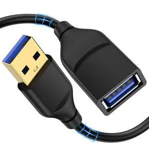 USB Extension Cable 6ft, USB 3.0 Extension Cord, Type A Male to USBA Female 5Gbps High Data Transfer Extender Cable for Keyboard, Printer, Camera, Hard Drive, Headset, Mouse, Xbox, Webcam, Flash Drive USB Extension Cable 6ft, USB 3.0 Extension Cord, Type A Male to USBA Female 5Gbps High Data Transfer Extender Cable for Keyboard, Printer, Camera, Hard Drive, Headset, Mouse, Xbox, Webcam, Flash Drive