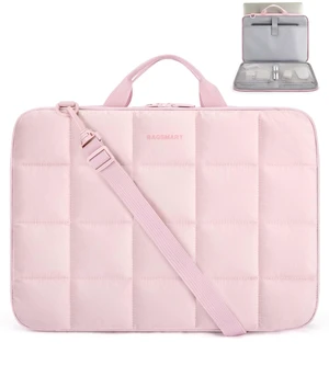 Laptop Case with Handle, Puffy Laptop Sleeve Bag for Women | MacBook Case with Shoulder Strap for Dell, HP, Lenovo, MacBook Air/Pro, 15-15.6 inch Pink Laptop Case with Handle, Puffy Laptop Sleeve Bag for Women | MacBook Case with Shoulder Strap for Dell, HP, Lenovo, MacBook Air/Pro, 15-15.6 inch Pink
