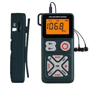 Pocket am fm Radio Portable with Stereo Headphones, Mini Transistor Radio Digital Tuning with Excellent Reception, TF Slot, USB-C Rechargeable Battery Operated, Belt Clip for Walking, Jogging (Green) Pocket am fm Radio Portable with Stereo Headphones, Mini Transistor Radio Digital Tuning with Excellent Reception, TF Slot, USB-C Rechargeable Battery Operated, Belt Clip for Walking, Jogging (Green)