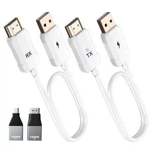 Wireless HDMI Transmitter and Receiver 4K Decode 1080P Output, HDMI Wireless Extender, Plug & Play, Support 2.4/5GHz for Streaming Video and Audio to Monitor from Laptop/Pc/Tv Box (White) Wireless HDMI Transmitter and Receiver 4K Decode 1080P Output, HDMI Wireless Extender, Plug & Play, Support 2.4/5GHz for Streaming Video and Audio to Monitor from Laptop/Pc/Tv Box (White)
