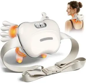 Wireless Neck Massager with Heat, Rechargeable Shiatsu Neck and Shoulder Massager for Pain Relief Deep Tissue, 4D Kneading Portable Back Massage with Simulated Human Hand Fingers for Muscle Relax Gift Wireless Neck Massager with Heat, Rechargeable Shiatsu Neck and Shoulder Massager for Pain Relief Deep Tissue, 4D Kneading Portable Back Massage with Simulated Human Hand Fingers for Muscle Relax Gift
