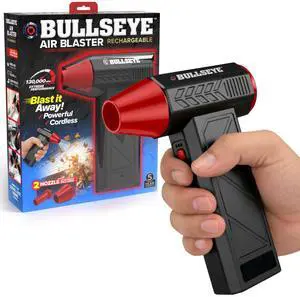 BULLSEYE Blaster 130000 RPM Electric Air Duster, Rechargeable Cordless Compressed Air Blower for Computer Cleaning, Keyboard, Electronics, Car Detailing, 3 Speed Turbo, 2 Nozzles As Seen on TV BULLSEYE Blaster 130000 RPM Electric Air Duster, Rechargeable Cordless Compressed Air Blower for Computer Cleaning, Keyboard, Electronics, Car Detailing, 3 Speed Turbo, 2 Nozzles As Seen on TV