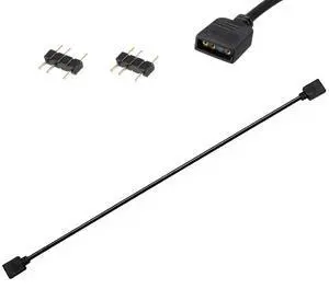 ARGB Extension Cable 3 Pin, ARGB Interface Extension Cable, 5 V 3-Pin Connector Hub, 12 Inches, 1-1 ARGB Extension Cable 3 Pin, ARGB Interface Extension Cable, 5 V 3-Pin Connector Hub, 12 Inches, 1-1