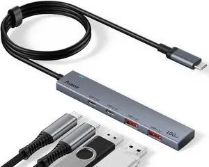 10Gbps USB C Hub, 4 Ports USB 3.2 HUB with 2 USB-C 3.2 and 2 USB-A 3.2 Ports, 3.3ft USB Port Extender Splitter, USBC to USB A Hub Multiport Adapter for Laptop, MacBook Pro, iPad, iMac 10Gbps USB C Hub, 4 Ports USB 3.2 HUB with 2 USB-C 3.2 and 2 USB-A 3.2 Ports, 3.3ft USB Port Extender Splitter, USBC to USB A Hub Multiport Adapter for Laptop, MacBook Pro, iPad, iMac