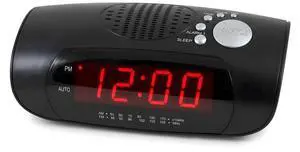 Digital Alarm Clock Radio for Bedroom with AM/FM Radio, USB Charging Port for Phone, Red LED Display, Wake to Radio or Buzzer, Snooze, Sleep Timer, AUX Input, Battery Backup Digital Alarm Clock Radio for Bedroom with AM/FM Radio, USB Charging Port for Phone, Red LED Display, Wake to Radio or Buzzer, Snooze, Sleep Timer, AUX Input, Battery Backup