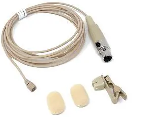 Beige Lavalier Lapel Mic with 4 pin mini XLR TA4F for Shure wireless Beige Lavalier Lapel Mic with 4 pin mini XLR TA4F for Shure wireless
