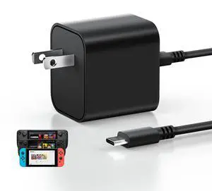 60W USB-C Charger for Steam Deck/Steam Deck OLED, Switch 2/Switch OLED/Switch Lite, with 4.9FT(1.5M) Cable, Supports 4K TV Mode, PD 3.0 Fast Charger for Handheld Console, Premium Quality 60W USB-C Charger for Steam Deck/Steam Deck OLED, Switch 2/Switch OLED/Switch Lite, with 4.9FT(1.5M) Cable, Supports 4K TV Mode, PD 3.0 Fast Charger for Handheld Console, Premium Quality