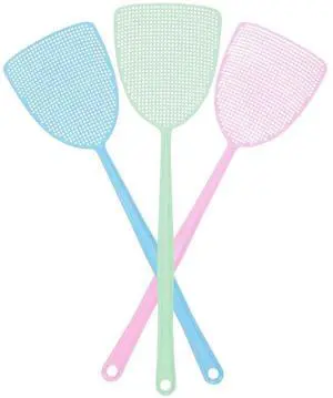 Fly Swatter, Strong Flexible Manual Swat Set Pest Control, Assorted Colors (3 Pack) Fly Swatter, Strong Flexible Manual Swat Set Pest Control, Assorted Colors (3 Pack)