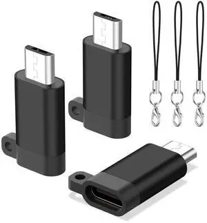 USB C to Micro USB Adapter, 3 Pack Type C Female to Micro USB Male Convert Connector Support Charge & Data Sync for Samsung Galaxy S7 Edge / S6 / J7 / Note 6 5, LG G4, Nexus 5, and Micro USB Devices USB C to Micro USB Adapter, 3 Pack Type C Female to Micro USB Male Convert Connector Support Charge & Data Sync for Samsung Galaxy S7 Edge / S6 / J7 / Note 6 5, LG G4, Nexus 5, and Micro USB Devices