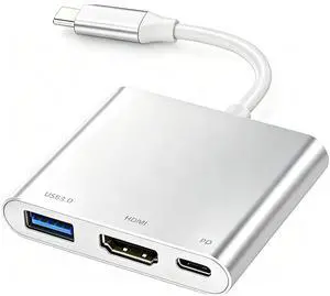USB-C to HDMI Adapter (Supports 4K / 30Hz) - Type- C 3 in 1 Converter Cable for 2017/2018 MacBook Pro, MacBook, Mac Pro, iMac, Chromebook, & More USB 3.0 Type-C Devices USB-C to HDMI Adapter (Supports 4K / 30Hz) - Type- C 3 in 1 Converter Cable for 2017/2018 MacBook Pro, MacBook, Mac Pro, iMac, Chromebook, & More USB 3.0 Type-C Devices