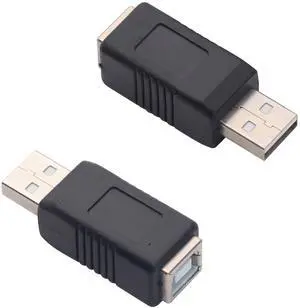 2PCS USB 2.0 Male to Type B Female Adapter Connector,Type A Male to Printer Female Plug for Laptop, Computer, Hard Disk, Printer, Camera 2PCS USB 2.0 Male to Type B Female Adapter Connector,Type A Male to Printer Female Plug for Laptop, Computer, Hard Disk, Printer, Camera