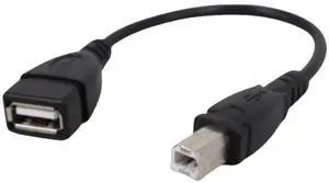 USB 2.0 Cable, A Female to USB B Male for Printer, USB A/F- B/M Adapter USB 2.0 Cable, A Female to USB B Male for Printer, USB A/F- B/M Adapter
